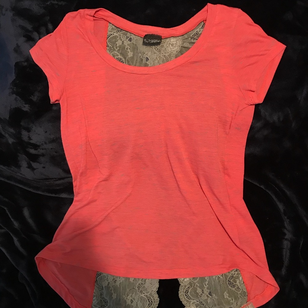 Open Back peach Shirt